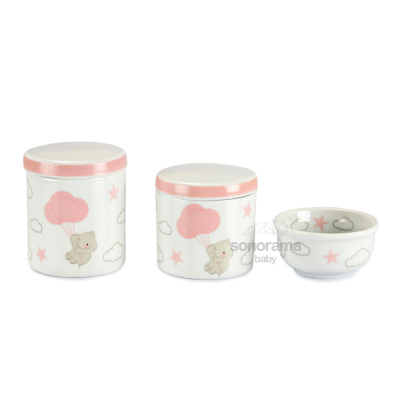 kit-higiene-trio-de-potes-porcelana-3-pecas-elefantinho-rosa